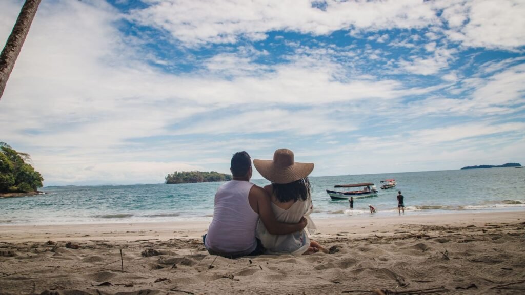 Honeymoon In Andaman, couple in shore side 